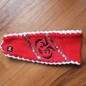 Wisconsin Badgers Red Knit Headband with Sequin Detail